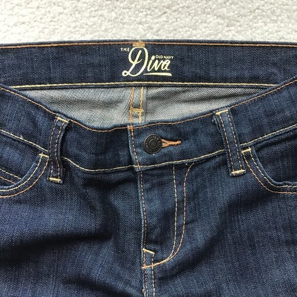 OLD NAVY THE DIVA JEANS SIZE 2 SHORT BLUE - Picture 6 of 8